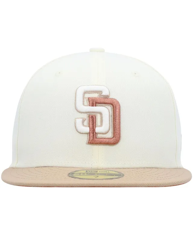 Men's New Era Cream Arizona Diamondbacks Chrome Evergreen 59FIFTY Fitted Hat