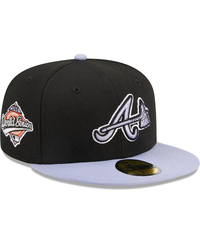 New Era Atlanta Braves Fitted Hat (Black), Black Beetroot / 8