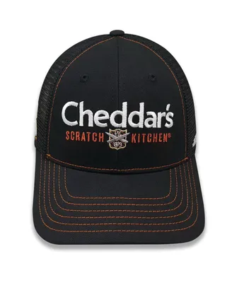 Men's Checkered Flag Sports Black Kyle Busch Cheddar's Trucker Adjustable Hat