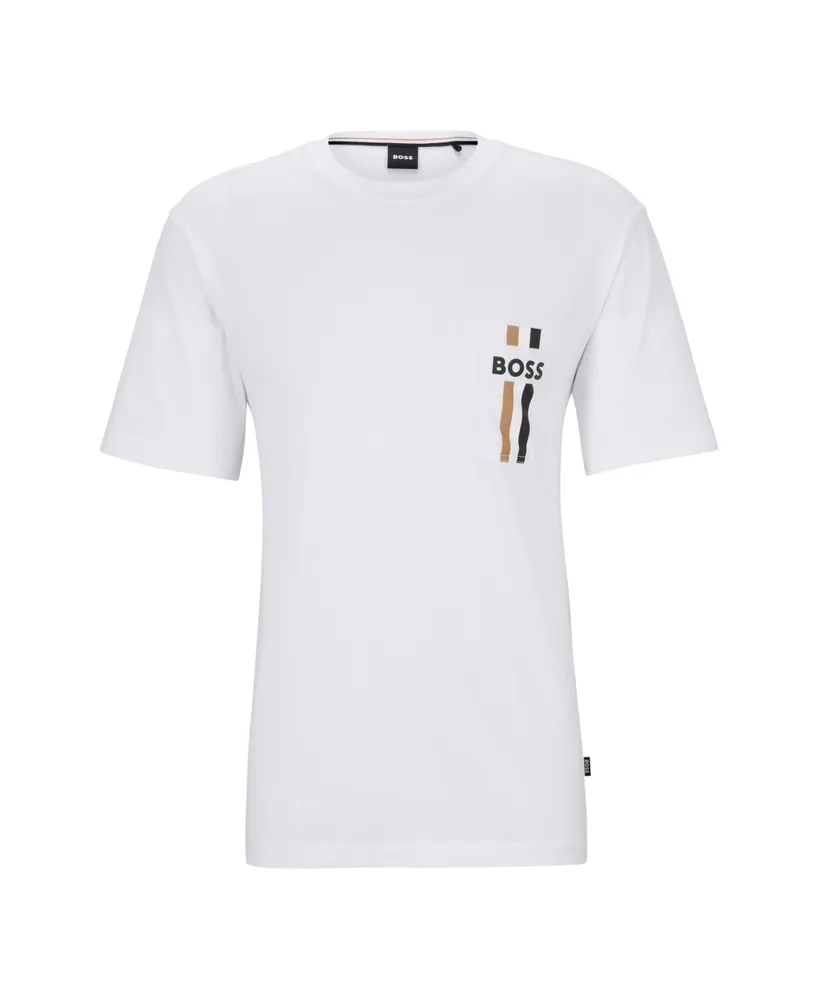 Boss by Hugo Boss Men's Signature Stripe and Logo T-shirt