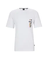 Boss by Hugo Men's Signature Stripe and Logo T-shirt