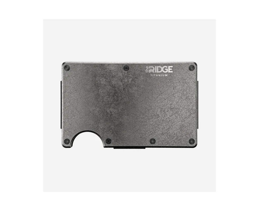 The Ridge Men's Titanium Stonewashed: Money Clip Wallet