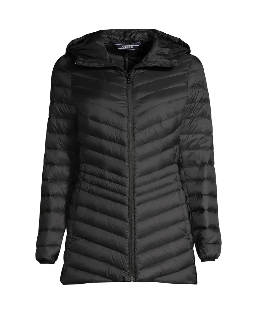 Lands' End Petite Ultralight Packable Long Down Jacket