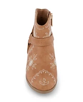 Jessica Simpson Little Girls Layla Embroidered Side Zipper Booties