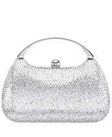 Nina Crystal Minaudiere with Metal Handle