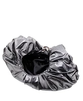 Nina Ruched Metallic Hobo