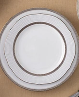Noritake Charlotta Platinum 4 Piece 9'' Scalloped Accent Plates Set, Service for 4