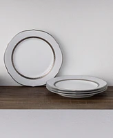 Noritake Charlotta Platinum 4 Piece 9'' Scalloped Accent Plates Set, Service for 4