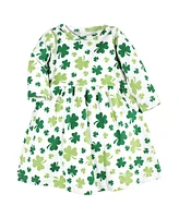 Hudson Baby Girls Cotton Dresses 2pck, Shamrocks