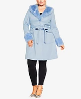 City Chic Women's Make Me Blush Coat