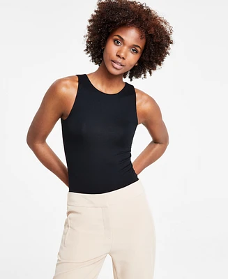 Bar Iii Women's Crewneck Sleeveless Jersey Bodysuit, Created for Macy's