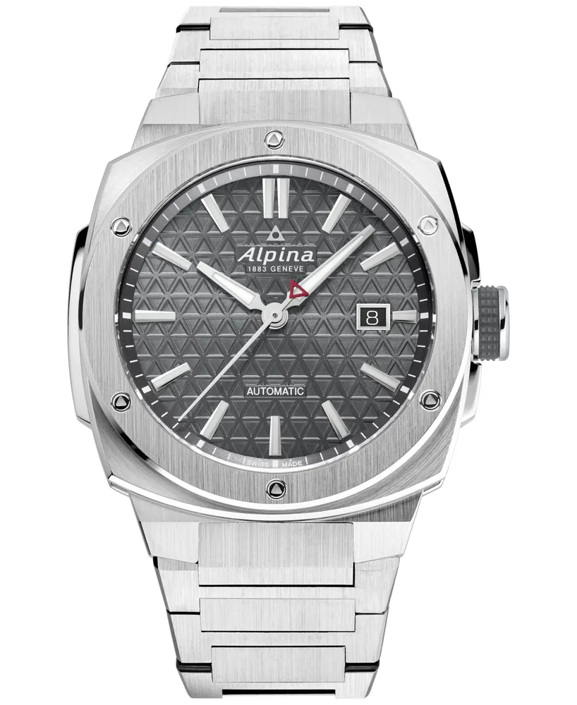 Alpina Men's Swiss Automatic Alpiner Stainless Steel Bracelet Watch 41mm - Silver