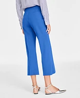 On 34th Women's Cobalt Glaze Ponte Kick-Flare Ankle Pants, Regular and Short Lengths, Created for Macy's