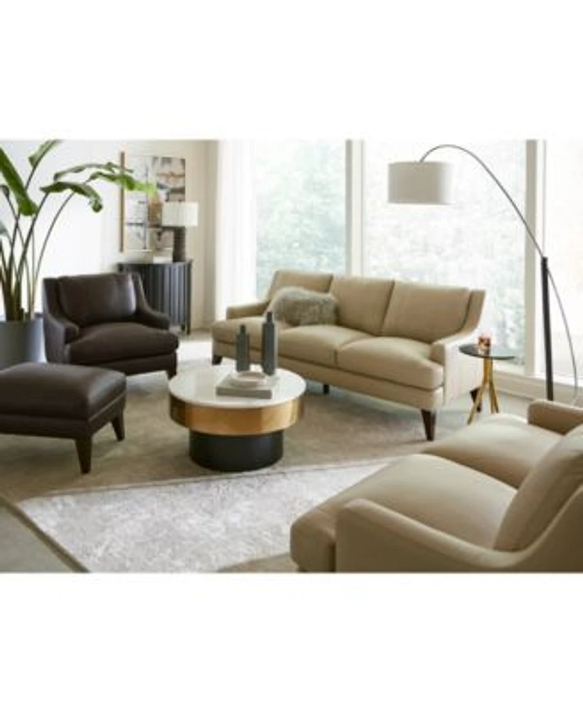 Collyn Modern Leather Sofa Collection Created For Macys