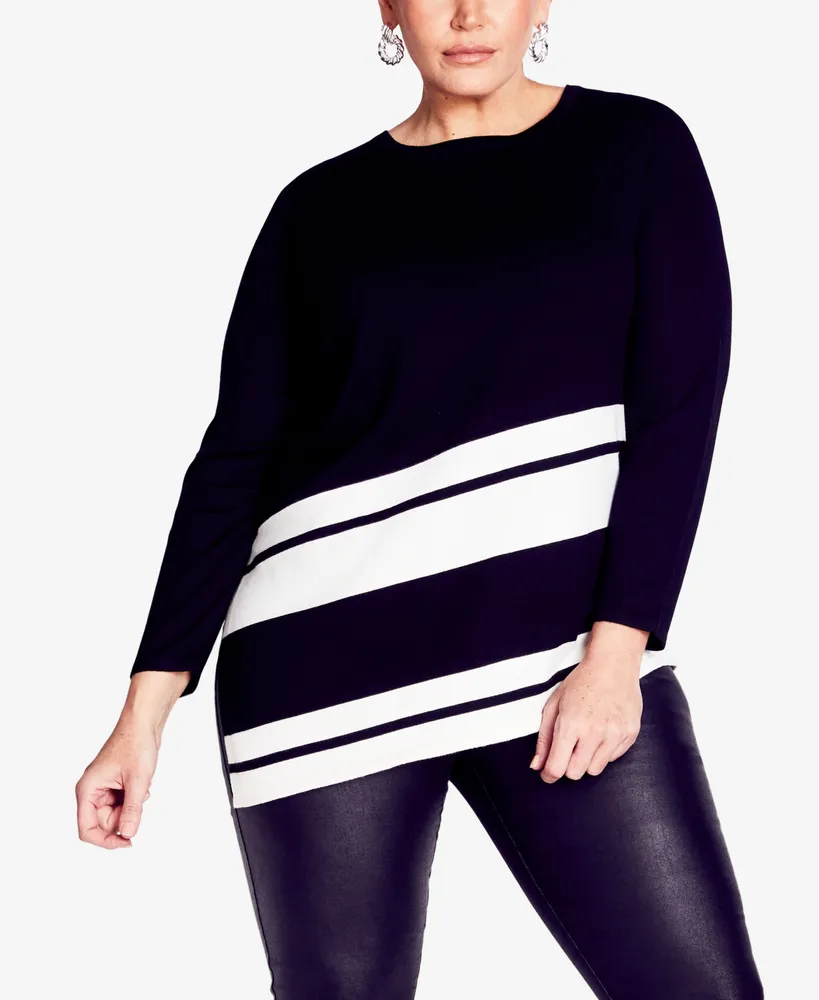 Avenue Plus Round Neck Sweater