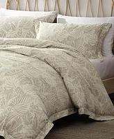 Tommy Bahama Home Costa Blanca Cotton Reversible 3 Piece Duvet Cover Set