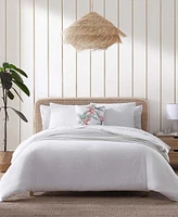 Closeout! Tommy Bahama Home Wicker Woven Solid 3 Piece Duvet Cover Set
