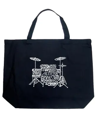Drums - Large Word Art Tote Bag