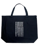 National Anthem Flag - Large Word Art Tote Bag