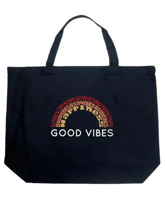 Good Vibes - Large Word Art Tote Bag