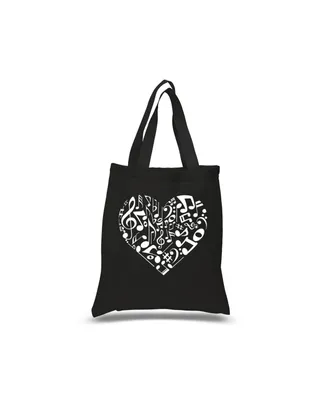Heart Notes - Small Word Art Tote Bag