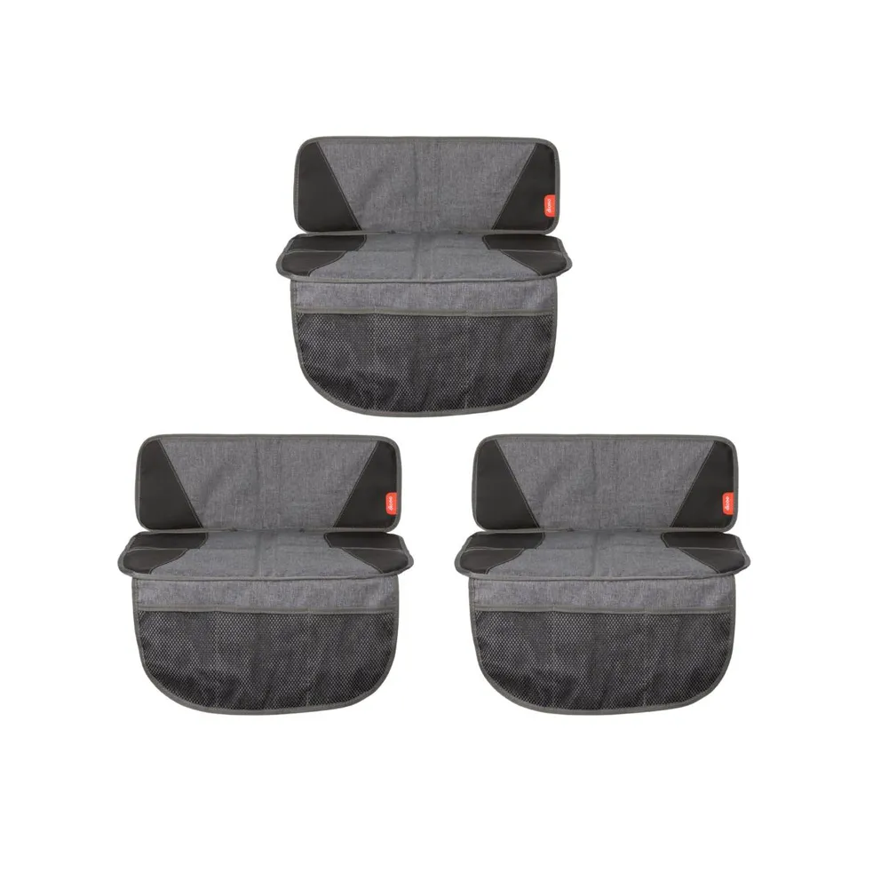 Diono Super Mat 3-Pack Car Seat Protector for Infant Car Seat, Booster Seat, Pets, 3 Storage Pockets