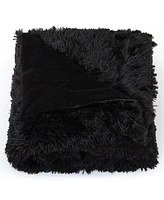 Cheer Collection Soft and Fuzzy Reversible Shaggy Throw, 60" x 70"