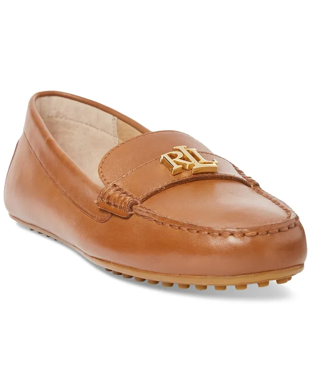 Lauren Ralph Lauren Womens Wynnie Loafers - Deep Saddle Tan