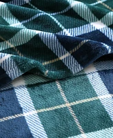 Nautica North Sail Plaid Ultra Soft Plush Fleece Blanket
