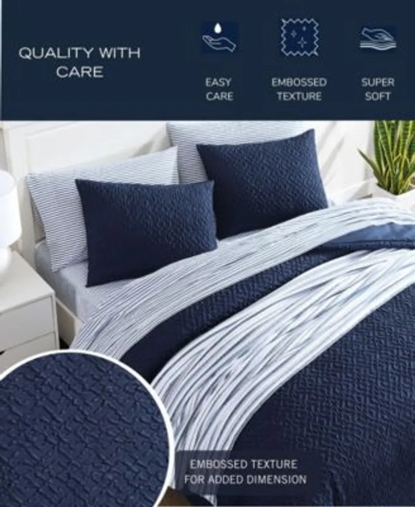 Nautica Point Harbor Embossed Duvet Cover Sets