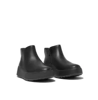 FitFlop Women's F-Mode Leather Flatform Zip Ankle Boots