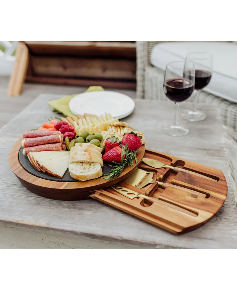 Disney's Winnie The Pooh Insignia Acacia and Slate Charcuterie Board with Cheese Tools