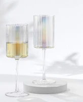 JoyJolt Christian Siriano Chroma Iridescent Wine Glasses