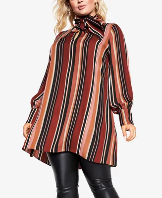 City Chic Plus Bold Stripe Tunic