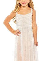 Mac Duggal Big Girls Ruffle Midi Dress