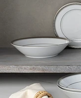 Noritake Charlotta Platinum 4 Piece 7.5" Soup Bowls Set, 12 oz, Service for 4