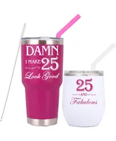 Meant2tobe 25th Birthday Gifts for Women: Decorations, Tumbler, and Presents for 25-Year-Old Woman