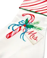 Lenox Mr. & Mrs. 2 Piece Candy Cane Stocking Set