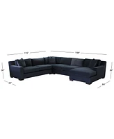 Marristin 148" 4-Pc. Fabric Chaise Sectional, Created for Macy's