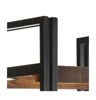 vidaXL 5-Tier Bookcase 15.7"x11.8"x70.9" Solid Reclaimed Wood