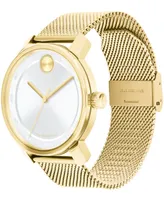 Movado Men's Bold Access Swiss Quartz Ionic Plated Light Gold Steel Watch 41mm - Gold