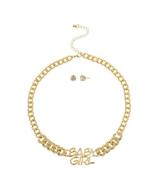Aaliyah Babygirl Necklace And Earring Set