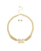 Aaliyah Babygirl Necklace And Earring Set