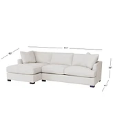 Nightford 111" 2-Pc. Fabric Chaise Sectional, Created for Macy's