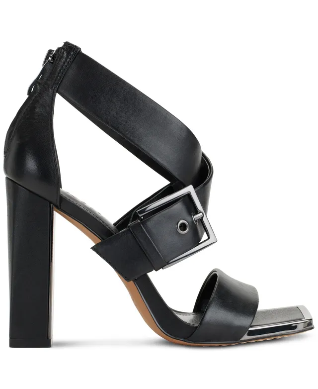 Night Diva Criss Cross Ankle Strap Block Heels