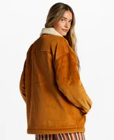 Billabong Juniors' Cold Day Oversized Corduroy Trucker Jacket