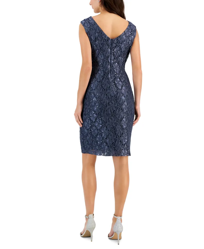 Connected Women's Sequined-Lace Sheath Dress