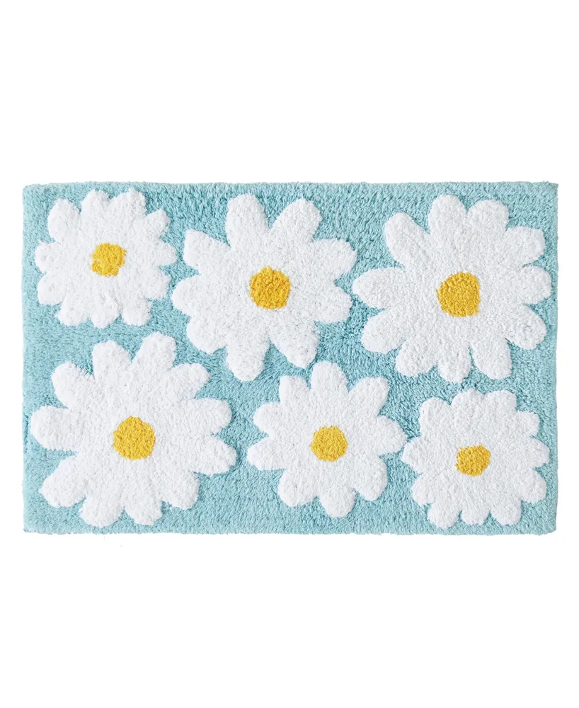 Jessica Simpson Fun Daisies Cotton Bath Rug, 20" x 32"