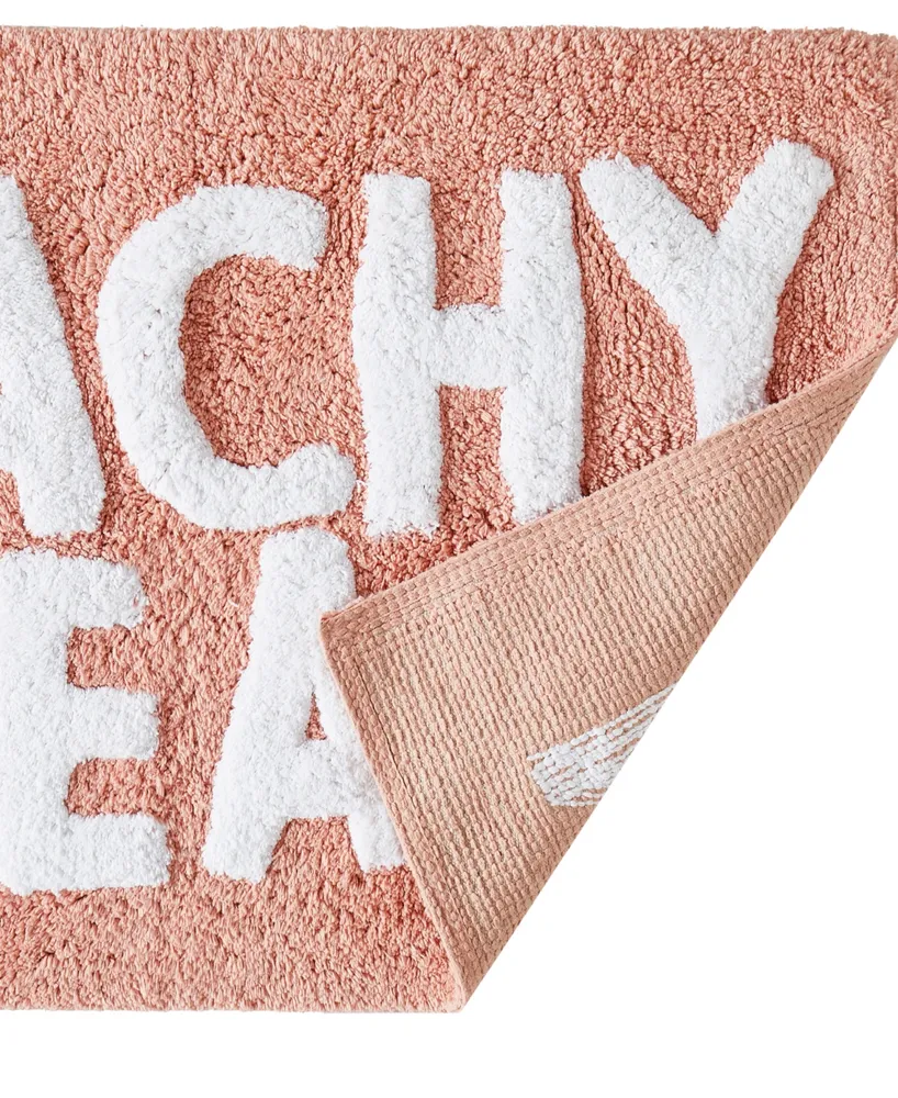 Jessica Simpson Peachy Clean Cotton Bath Rug, 20" x 32"