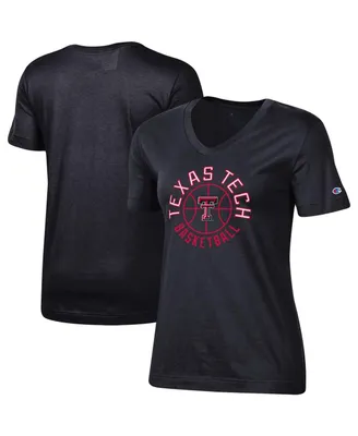 Women's Champion Black Texas Tech Red Raiders Basketball V-Neck T-shirt